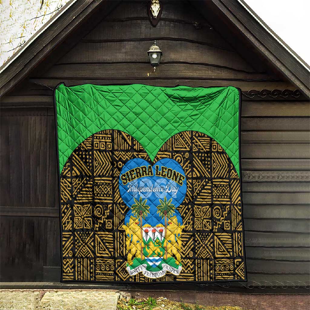 Sierra Leone Independence Day 2024 Quilt Happy 63rd Anniversary African Pattern