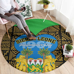 Sierra Leone Independence Day 2024 Round Carpet Happy 63rd Anniversary African Pattern
