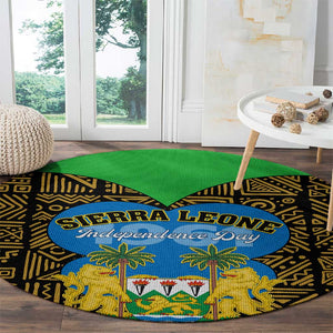 Sierra Leone Independence Day 2024 Round Carpet Happy 63rd Anniversary African Pattern