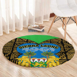 Sierra Leone Independence Day 2024 Round Carpet Happy 63rd Anniversary African Pattern