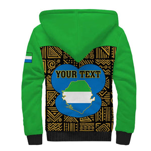 Sierra Leone Independence Day 2024 Sherpa Hoodie Happy 63rd Anniversary African Pattern