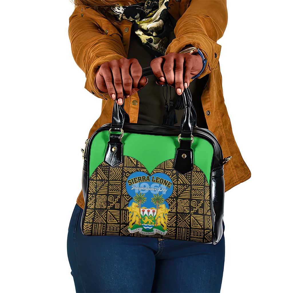 Sierra Leone Independence Day 2024 Shoulder Handbag Happy 63rd Anniversary African Pattern