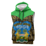 Sierra Leone Independence Day 2024 Sleeveless Hoodie Happy 63rd Anniversary African Pattern - African Pride
