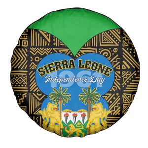 Sierra Leone Independence Day 2024 Spare Tire Cover Happy 63rd Anniversary African Pattern