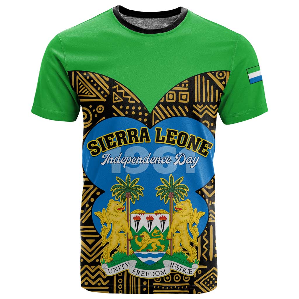 Sierra Leone Independence Day 2024 T shirt Happy 63rd Anniversary African Pattern