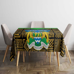 Sierra Leone Independence Day 2024 Tablecloth Happy 63rd Anniversary African Pattern