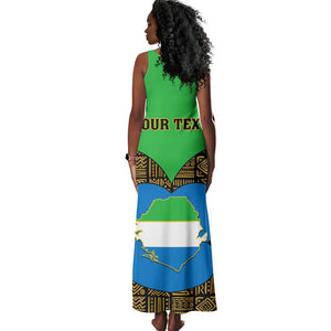 Sierra Leone Independence Day 2024 Tank Maxi Dress Happy 63rd Anniversary African Pattern