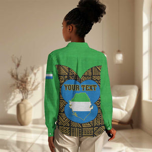 Sierra Leone Independence Day 2024 Women Casual Shirt Happy 63rd Anniversary African Pattern