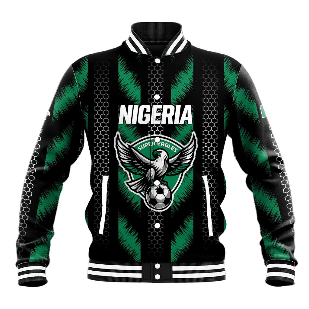 Custom Football Nigeria Baseball Jacket Soar Super Eagles