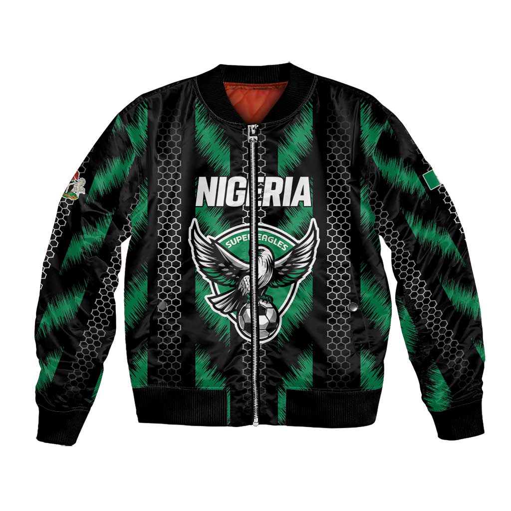 Custom Football Nigeria Bomber Jacket Soar Super Eagles