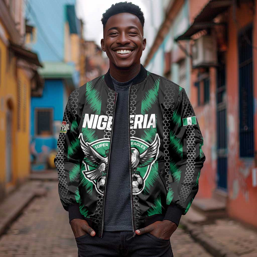 Custom Football Nigeria Bomber Jacket Soar Super Eagles