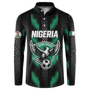 Custom Football Nigeria Button Sweatshirt Soar Super Eagles