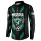 Custom Football Nigeria Button Sweatshirt Soar Super Eagles