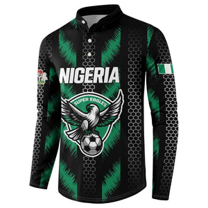 Custom Football Nigeria Button Sweatshirt Soar Super Eagles