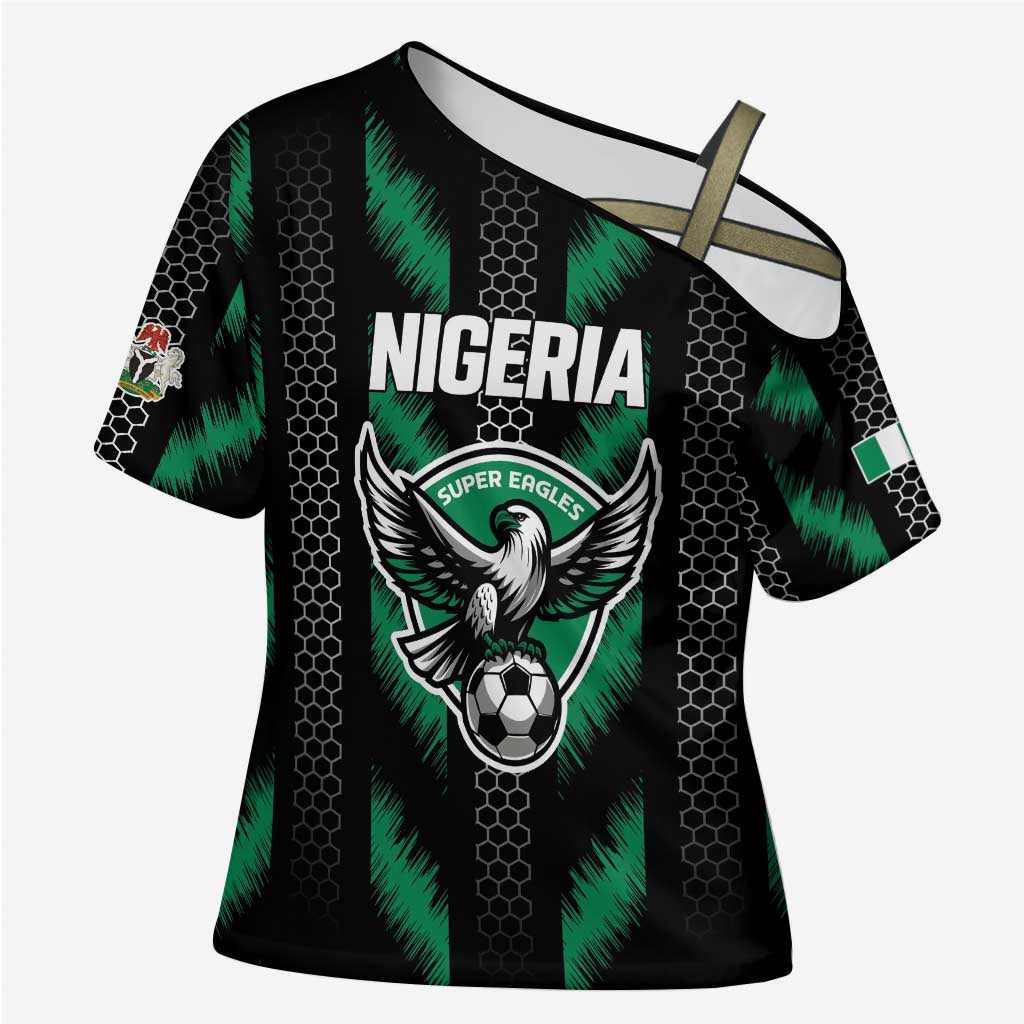 Custom Football Nigeria Cross Shoulder Shirt Soar Super Eagles