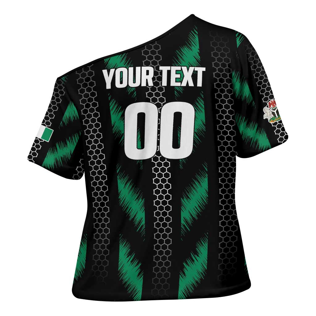 Custom Football Nigeria Cross Shoulder Shirt Soar Super Eagles
