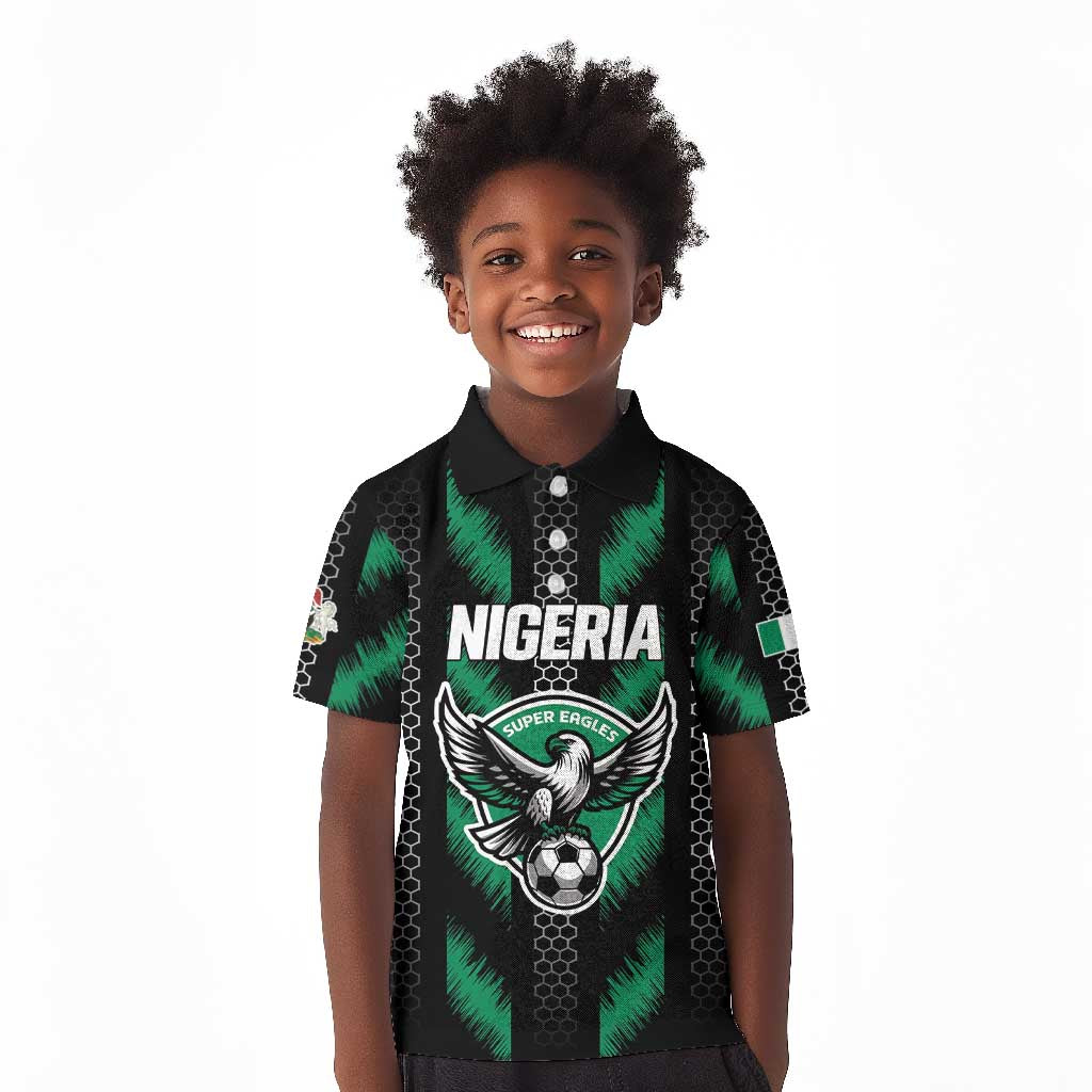 Custom Football Nigeria Kid Polo Shirt Soar Super Eagles