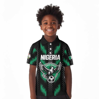 Custom Football Nigeria Kid Polo Shirt Soar Super Eagles