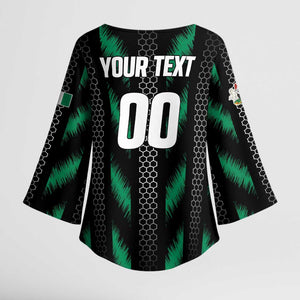 Custom Football Nigeria Kimono Sleeve Blouse Soar Super Eagles