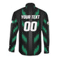 Custom Football Nigeria Long Sleeve Button Shirt Soar Super Eagles