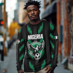 Custom Football Nigeria Long Sleeve Shirt Soar Super Eagles