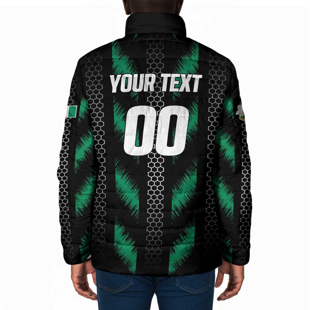 Custom Football Nigeria Padded Jacket Soar Super Eagles