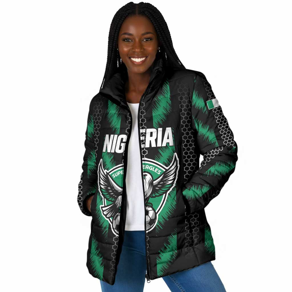 Custom Football Nigeria Padded Jacket Soar Super Eagles