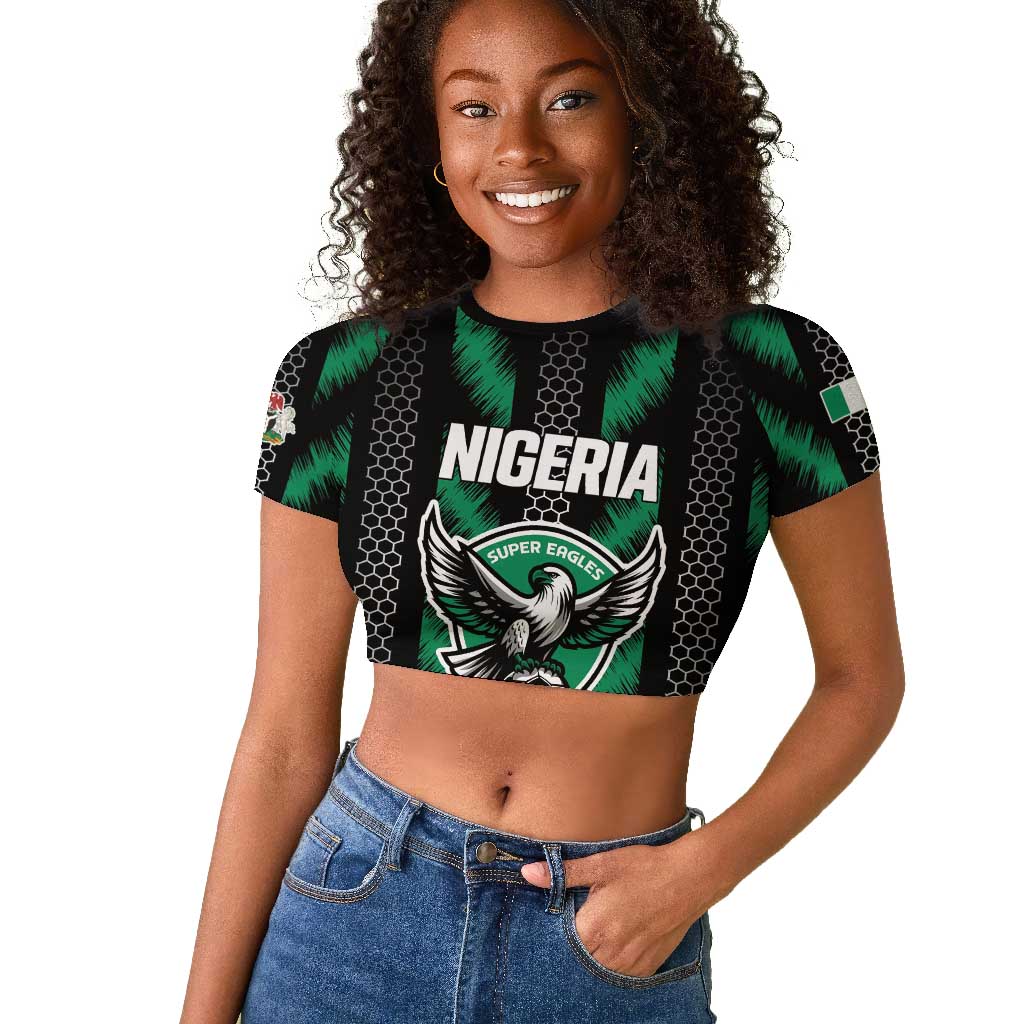 Custom Football Nigeria Raglan Cropped T shirt Soar Super Eagles