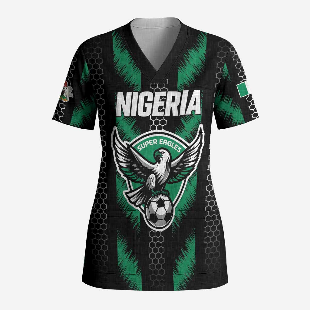Custom Football Nigeria Scrub Top Soar Super Eagles