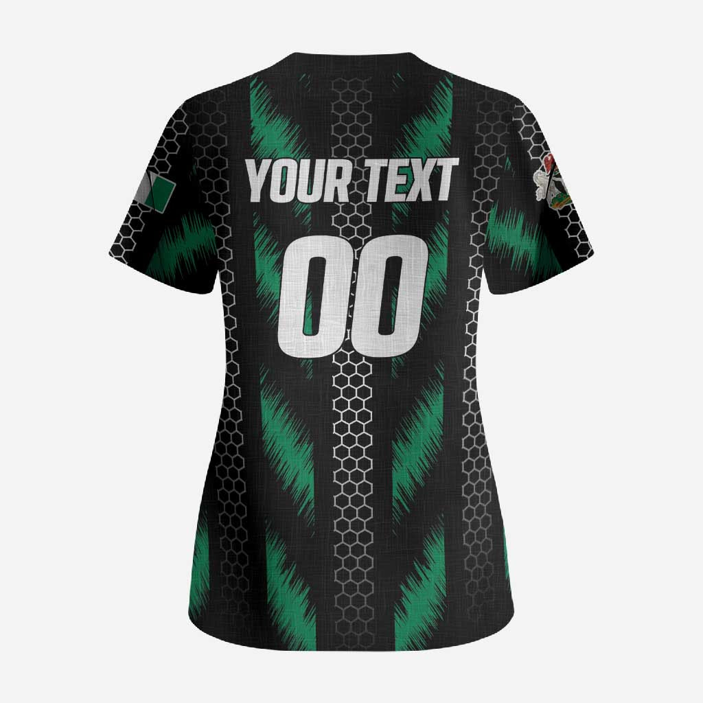 Custom Football Nigeria Scrub Top Soar Super Eagles