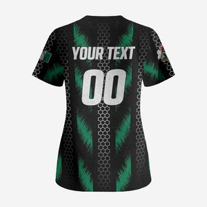 Custom Football Nigeria Scrub Top Soar Super Eagles