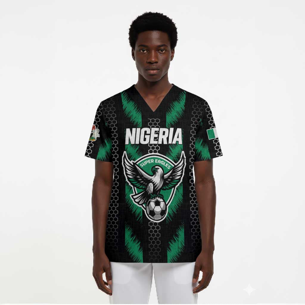Custom Football Nigeria Scrub Top Soar Super Eagles