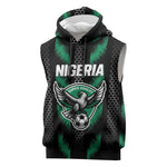 Custom Football Nigeria Sleeveless Hoodie Soar Super Eagles
