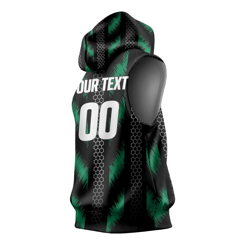 Custom Football Nigeria Sleeveless Hoodie Soar Super Eagles