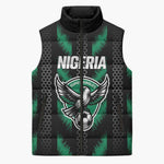 Custom Football Nigeria Sleeveless Puffer Jacket Soar Super Eagles