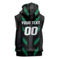 Custom Football Nigeria Sleeveless Zip Hoodie Soar Super Eagles