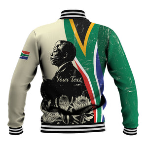 Personalized Nelson Mandela Day Baseball Jacket South Africa Vintage Stylized