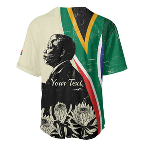Personalized Nelson Mandela Day Baseball Jersey South Africa Vintage Stylized