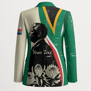 Personalized Nelson Mandela Day Blazer South Africa Vintage Stylized