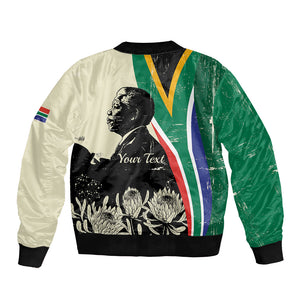 Personalized Nelson Mandela Day Bomber Jacket South Africa Vintage Stylized