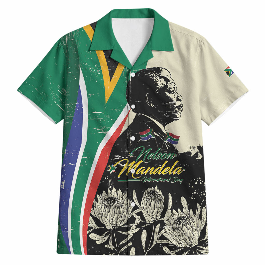 Personalized Nelson Mandela Day Hawaiian Shirt South Africa Vintage Stylized