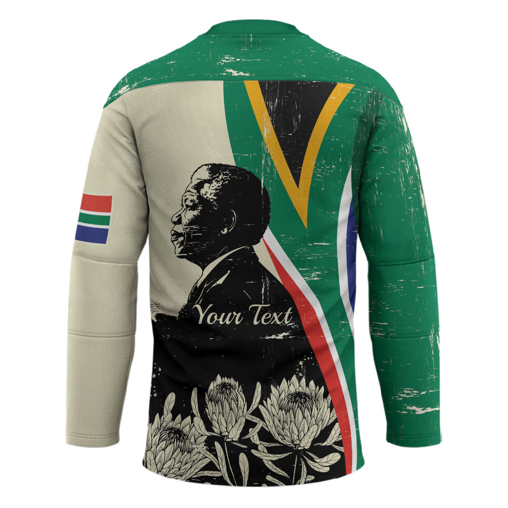 Personalized Nelson Mandela Day Hockey Jersey South Africa Vintage Stylized