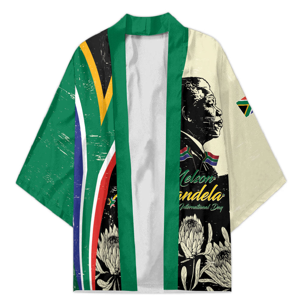 Personalized Nelson Mandela Day Kimono South Africa Vintage Stylized