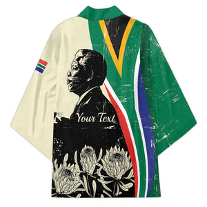 Personalized Nelson Mandela Day Kimono South Africa Vintage Stylized