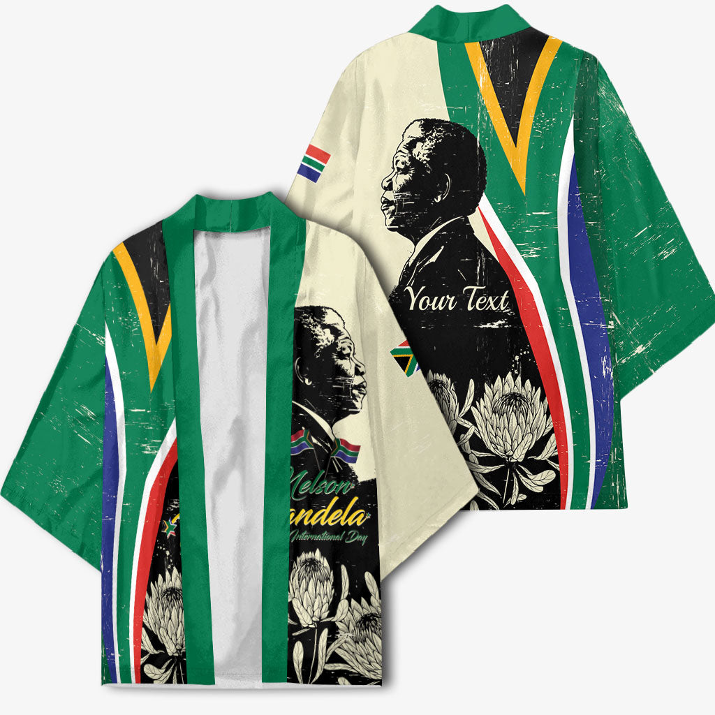 Personalized Nelson Mandela Day Kimono South Africa Vintage Stylized