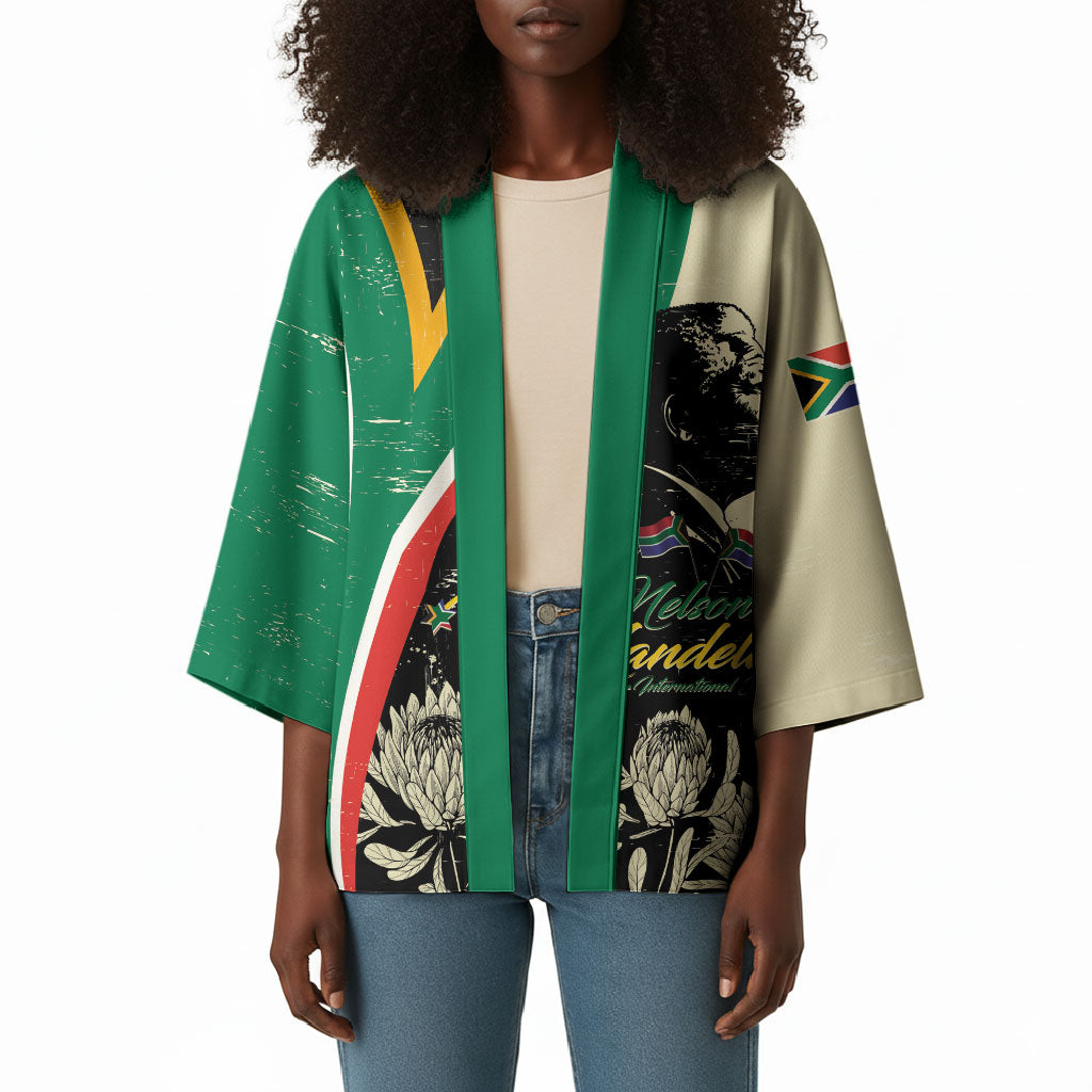 Personalized Nelson Mandela Day Kimono South Africa Vintage Stylized