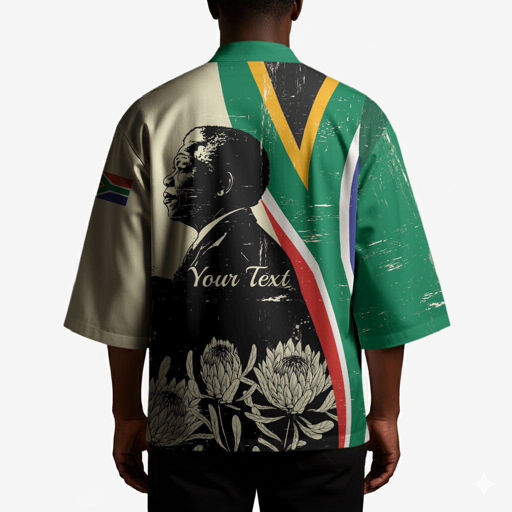 Personalized Nelson Mandela Day Kimono South Africa Vintage Stylized