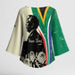 Personalized Nelson Mandela Day Kimono Sleeve Blouse South Africa Vintage Stylized