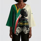 Personalized Nelson Mandela Day Kimono Sleeve Blouse South Africa Vintage Stylized