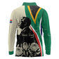 Personalized Nelson Mandela Day Long Sleeve Polo Shirt South Africa Vintage Stylized